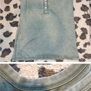 Aerie Ribbed Green Tank